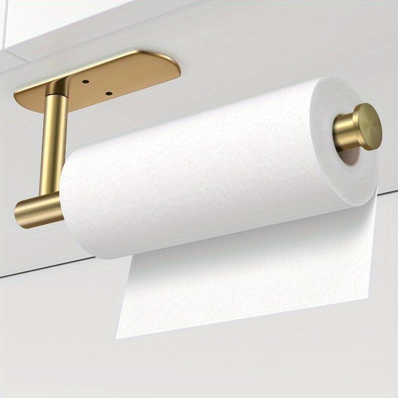 1Pc Self Adhesive Paper Towel Holder Under Cabinet Mount, Wall Mounted Paper Towel Roll Holder for Kitchen.
