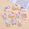 10Pcs Cartoon Resin Cute Animal Cats, Bow, Game Console Style Hairpin Scrapbook Craft Diy Miniature Ornament Accessories A34