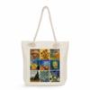 Painting print thick rope single-shoulder beach bag 7296