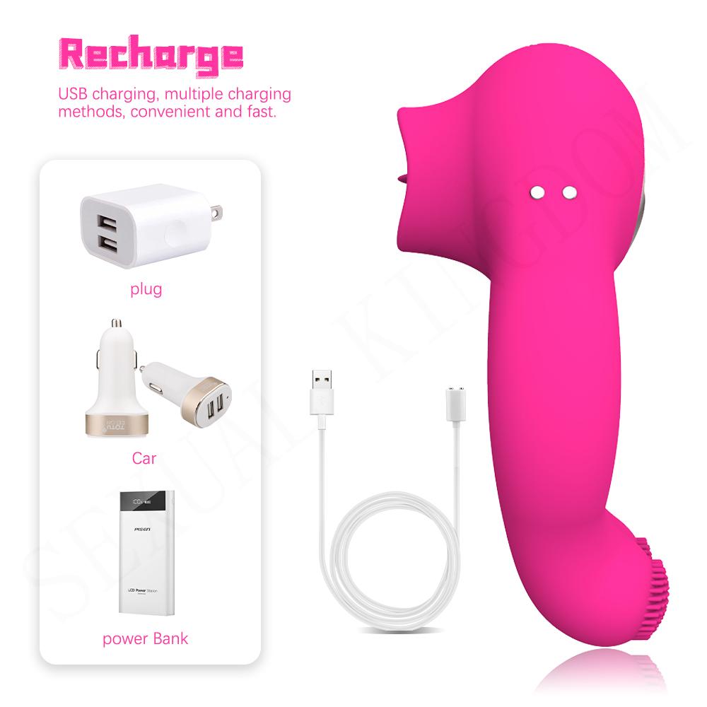 Unisex Vibrator Male Penis Ring Tongue Licking Sex Toy 3 Motor Vagina Masturbator G-spot Clitoris Stimulator Sex Toys for Couple