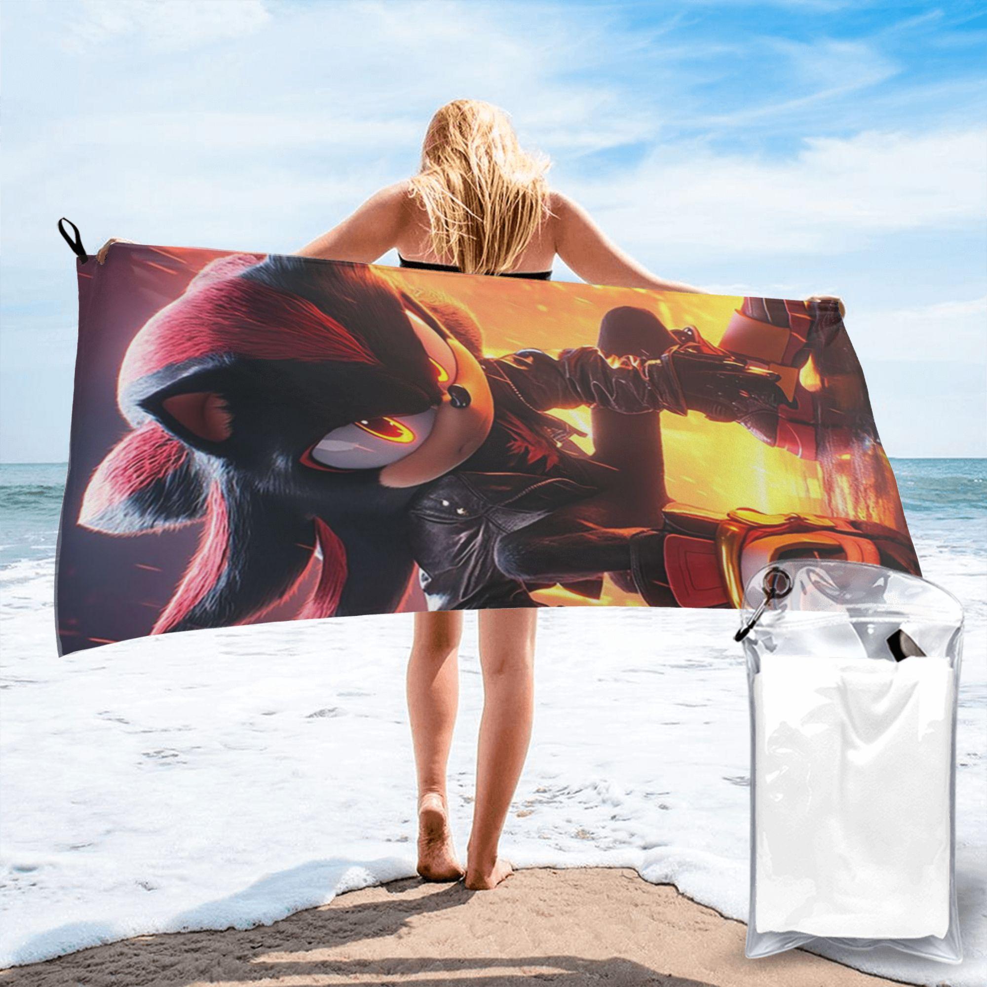 

Shadow The Hedgehog Beach Towel Soft Microfiber Quick Dry Absorbent Quick Towels For Pool W30*H60(CM)