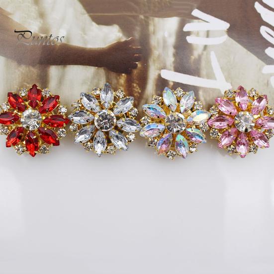 Knappetrekk Fargerike Rhinestone Mansjettknapper Avtagbar skjorte Knappeklemmer Smykker Tang Press Snap Suit Tux Tilbehør