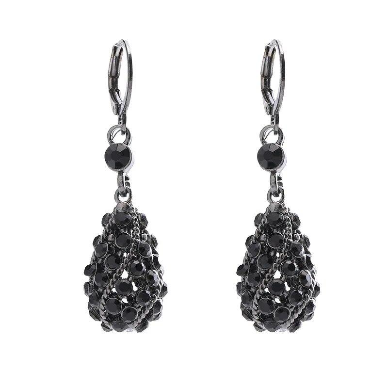 Light Luxury Crystal Waterdrop Earrings for Women Fashion Rhinestone Earrings Daily Accessories Party Jewelry Birthday Gift