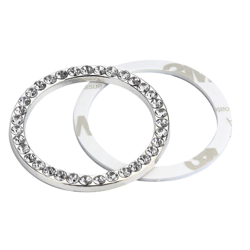Arrive At the Car Model Durable Car Automatic Key To Start Switching Metal Diamond Decorative Rings