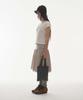 Japanese Niche Double-Layered Ribbed Waist Gray Ballet-Style Fluffy Skirt for Women