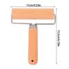 Ergonomic Handle Wooden Baking Roller With Steel Rings Rolling Pin For Effortlessly Dough Kneading And Space Saving