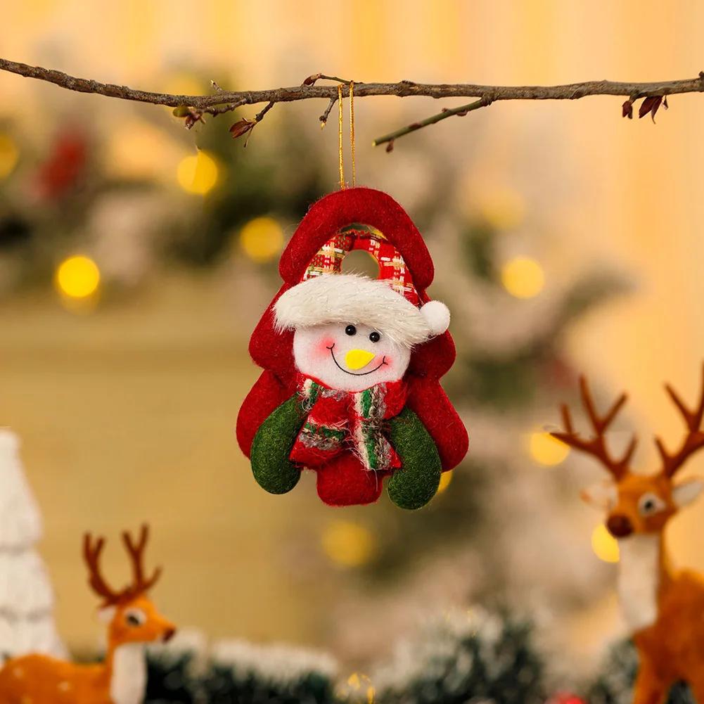 Christmas Tree Doll Hangings Christmas Family Party Dress Up Fabric Art Dance Raise Your Hand Pendant Evening Party Decoration