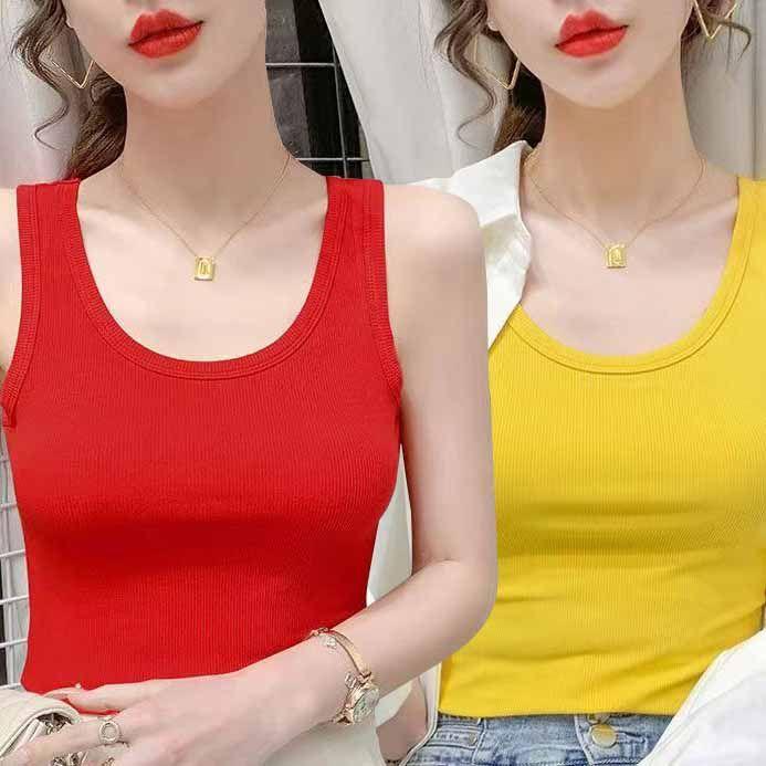 Simple and Chic Women's Plus Size Slim Fit Solid Color Tank Top for Spring and Summer - Wear As a Base or Outer Layer, Threaded Spaghetti Straps