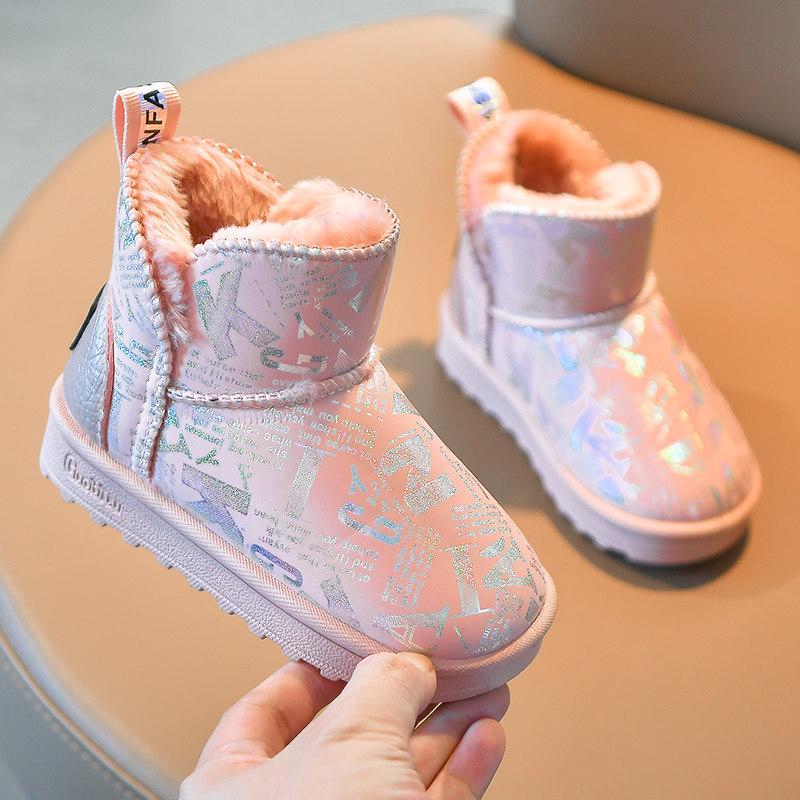 Children's Fleece-Lined Snow Boots 2025 - Winter Style, Soft Sole, Thickened for Warmth