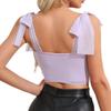 Cross-Border Hot-Selling Butterfly Shoulder Strap Mesh Lace See-Through Sexy Fishbone Corset Pure Desire Hot Girl Style Camisole
