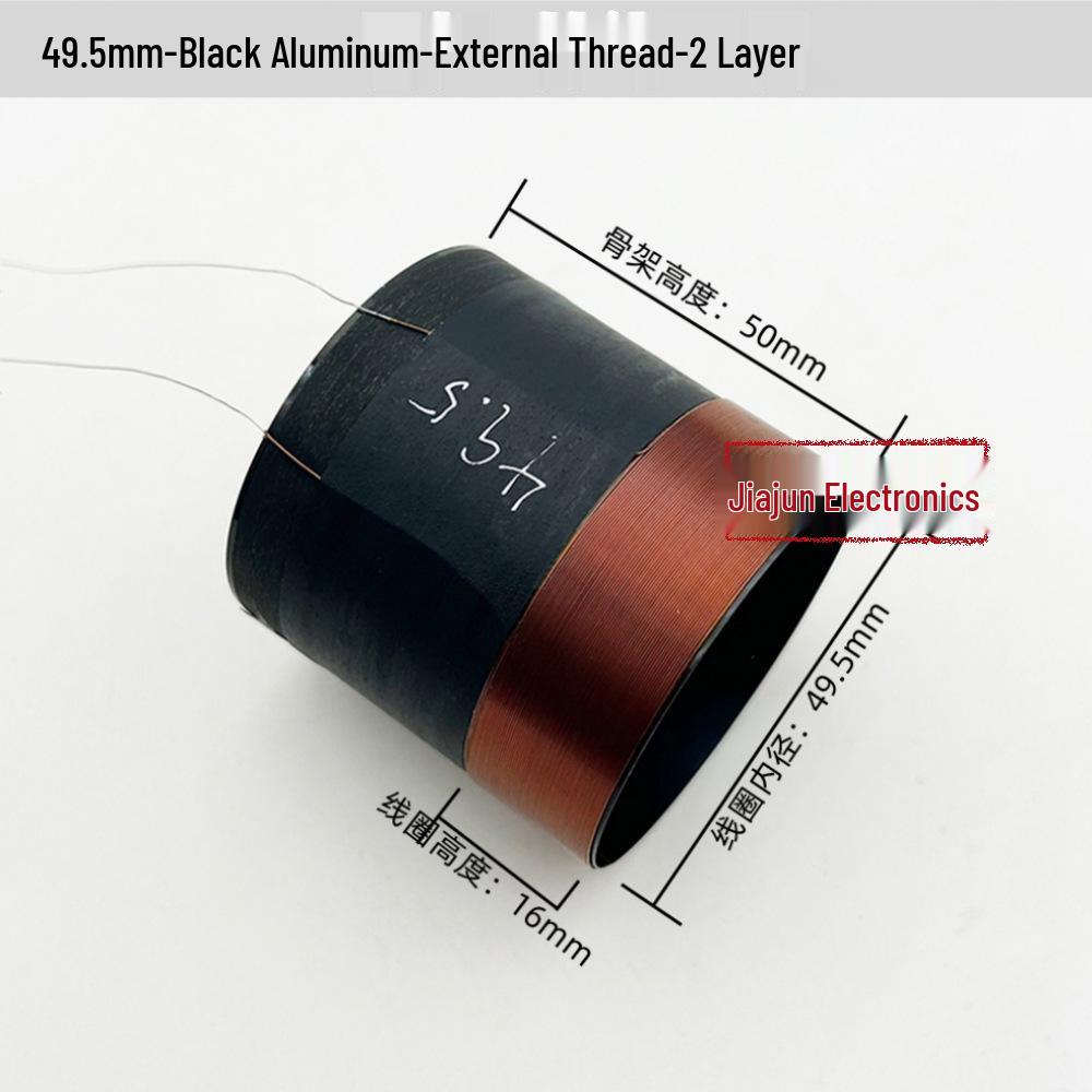 Black Aluminum Woofer Voice Coil Repair Kit - Core Wire: 25-125, Coil Sizes: 65.5mm, 75.5mm, 99.5mm