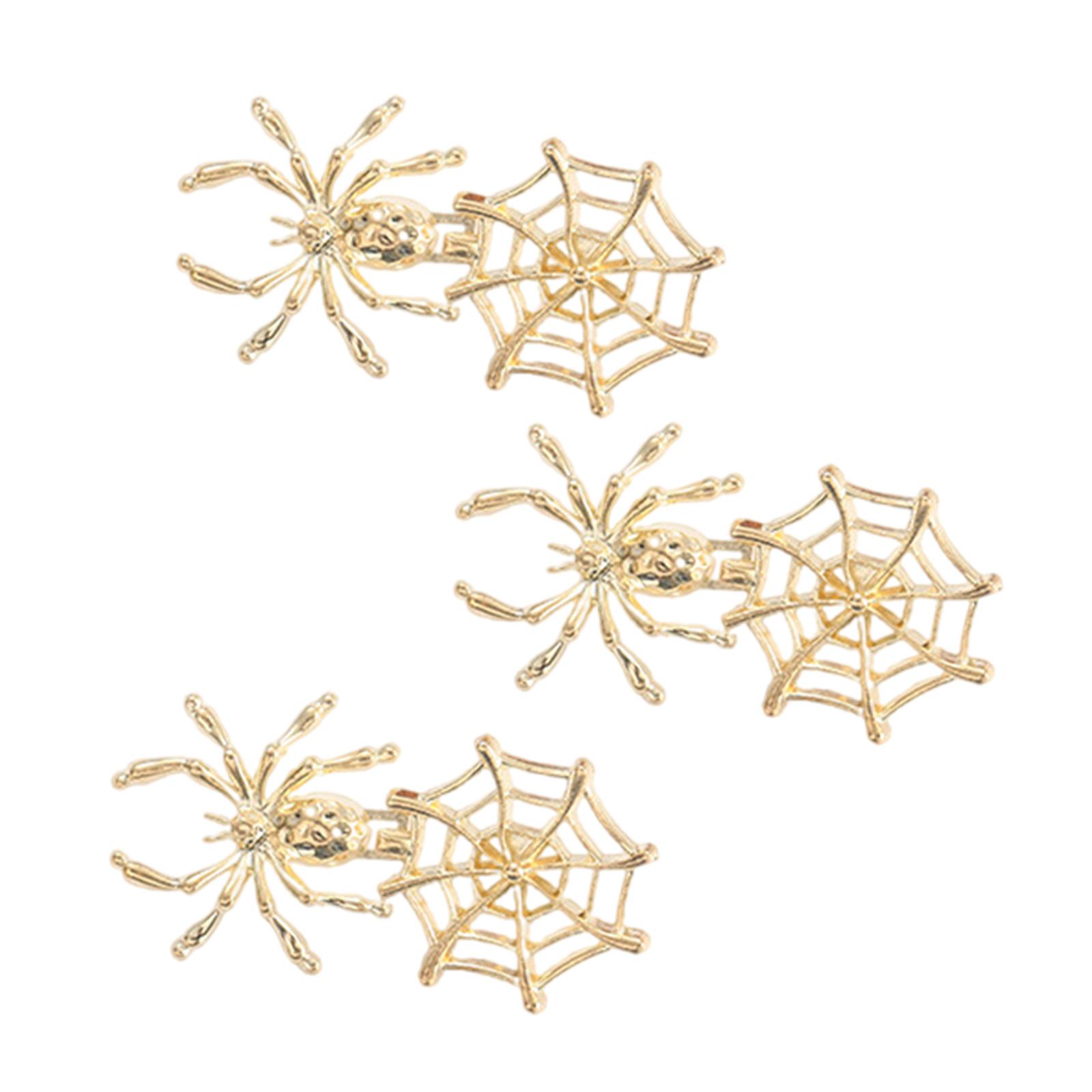 

3 Sets Adjustable Waist Tighteners Plating Metal Spiderweb Jeans Buttons For Loose Pants Skirts Sleeves And Sweaters 4