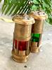 Set of 2 Handmade Brass Oil Lamps: Vintage Style Nautical Lanterns, 6"