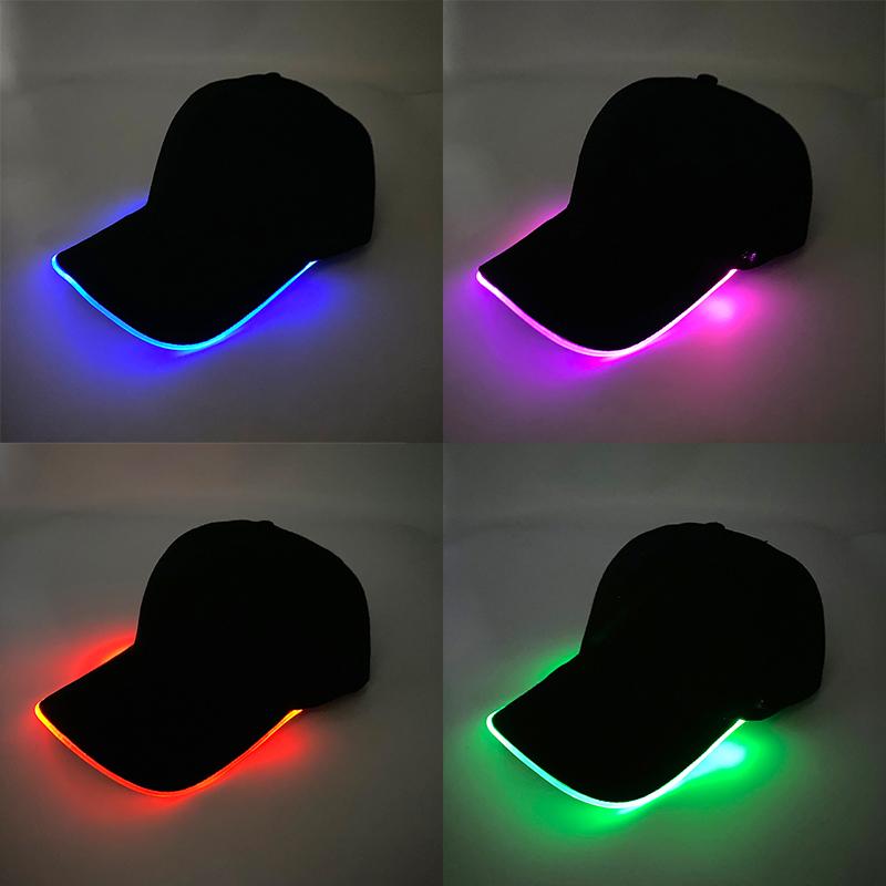 LED Baseball Hat Grand Event Running Holidays NightClub Glow Props Concert Baseball Hats Lighting Men's Baseball Cap Casual Hat