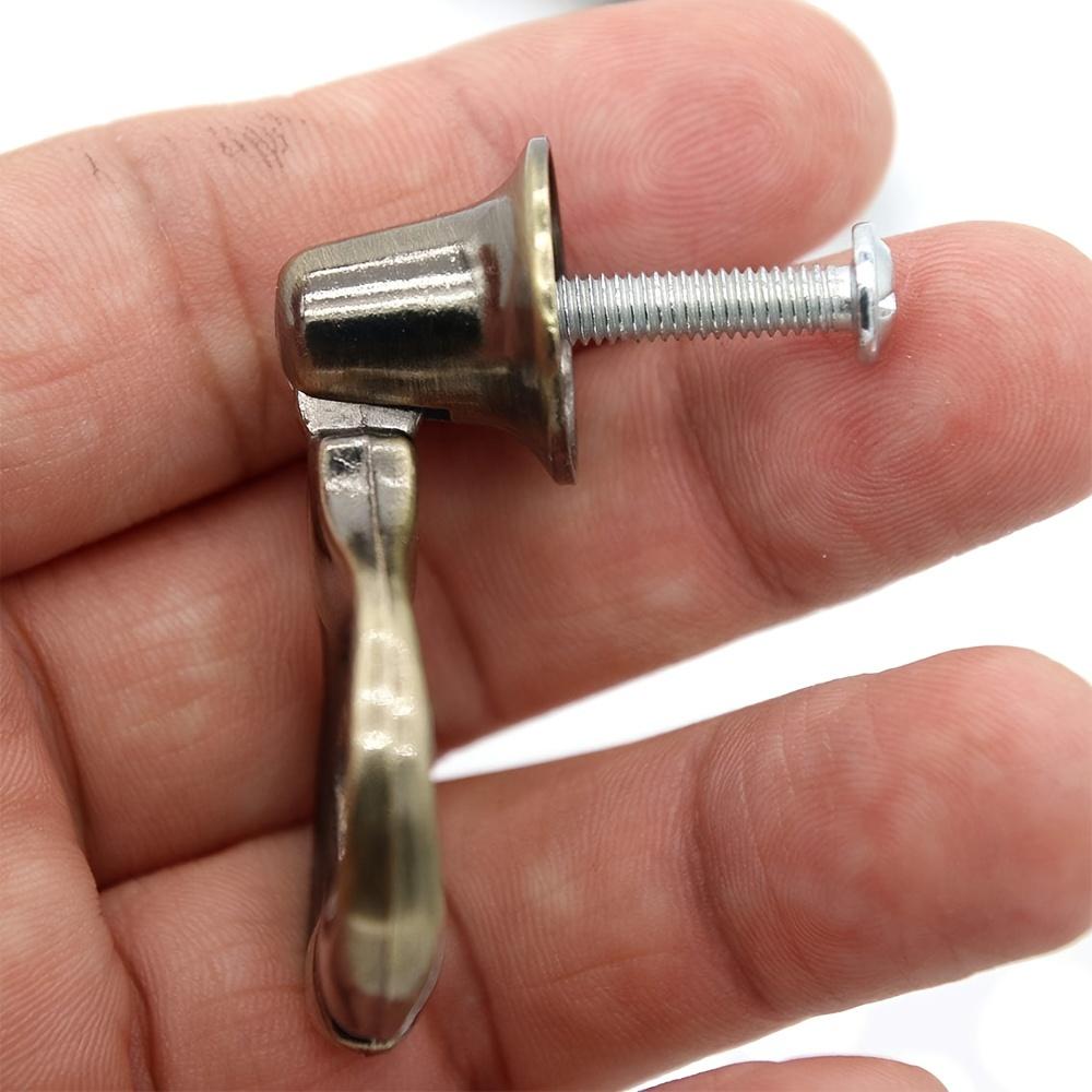 Vintage Zinc Alloy Drop Handles 5 Pcs Ring Pulls Knobs for Dresser Chest Drawers with Single Hole and 3 Screws