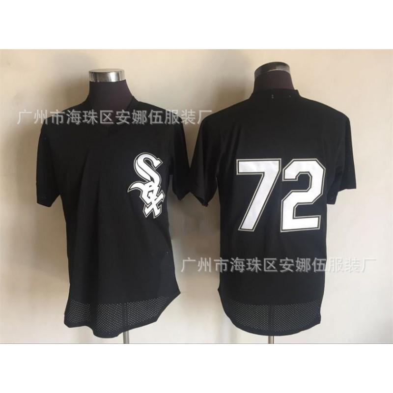 Maglia da Baseball Vintage Unisex Chicago White Sox Ricamata Retro Top Sportivo Traspirante