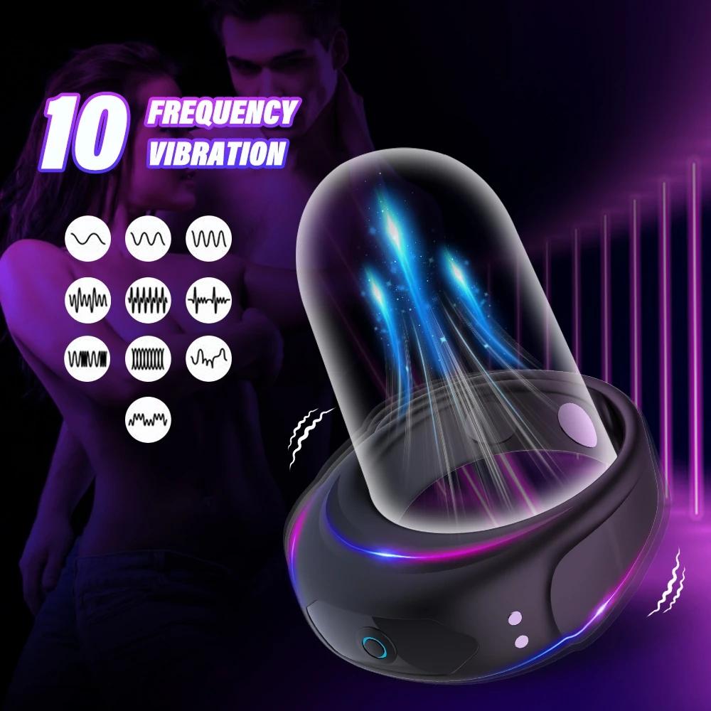 Vibrator Cock Ring Sextoys für Ejakulation Penisring Sex Werkzeug für Männer Vibrierender Penisring Dick Cover Erwachsene Sexspielzeug Paar Spiel