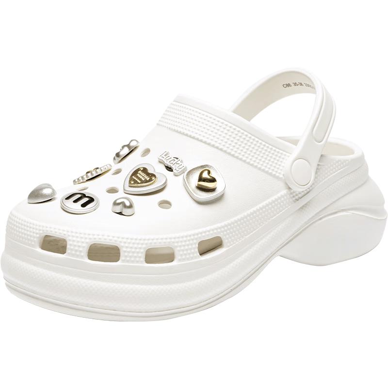 ZHR Women s C86 Cushioned Summer Beach Clogs 39-40 белый