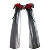 Black Halloween Feather Cloak Elegant Festival Costume Cape Hollow Lace Mesh Cape  Dance Cloaks