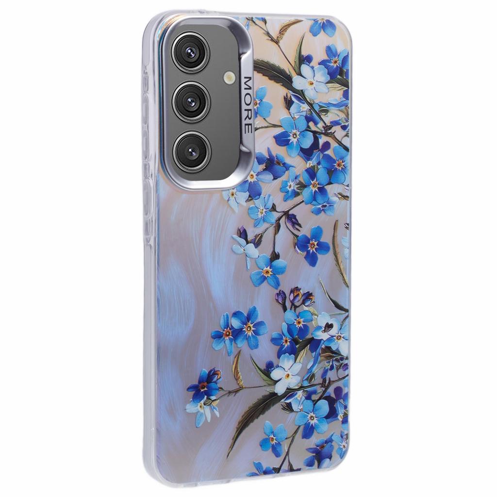 For Samsung Galaxy A54 5G Floral Case Laser Bling PC+TPU Phone Cover