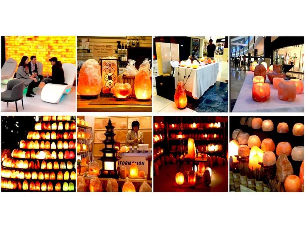 Himalayan Salt Lamp USB with Colorful LED & Warm Yellow Night Light