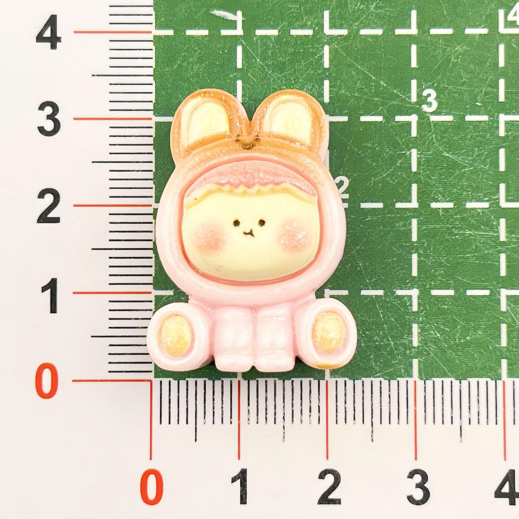 Cartoon Multicolor Glitter Animal Resin Accessories for DIY Jewelry, Keychains, Magnets, Hair Clips, and Ties