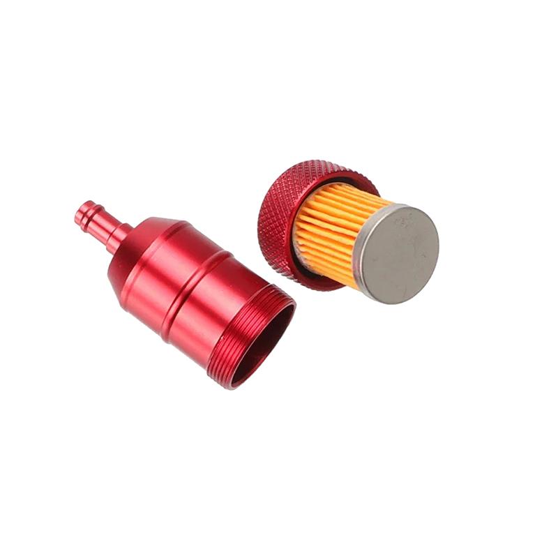 8Mm Cnc Aluminum Gasoline Cleaner +5 Pieces Reusable Cleanable Fuel Filter Motorcycle Atv Quad Inline Oil And Gas Fuel Filter