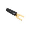 4Pcs Y-style Spade Banana Plug Gold Plated Tuning Fork Banana Plug Jack Plug Solderless Speaker Cable Power Terminal Connector