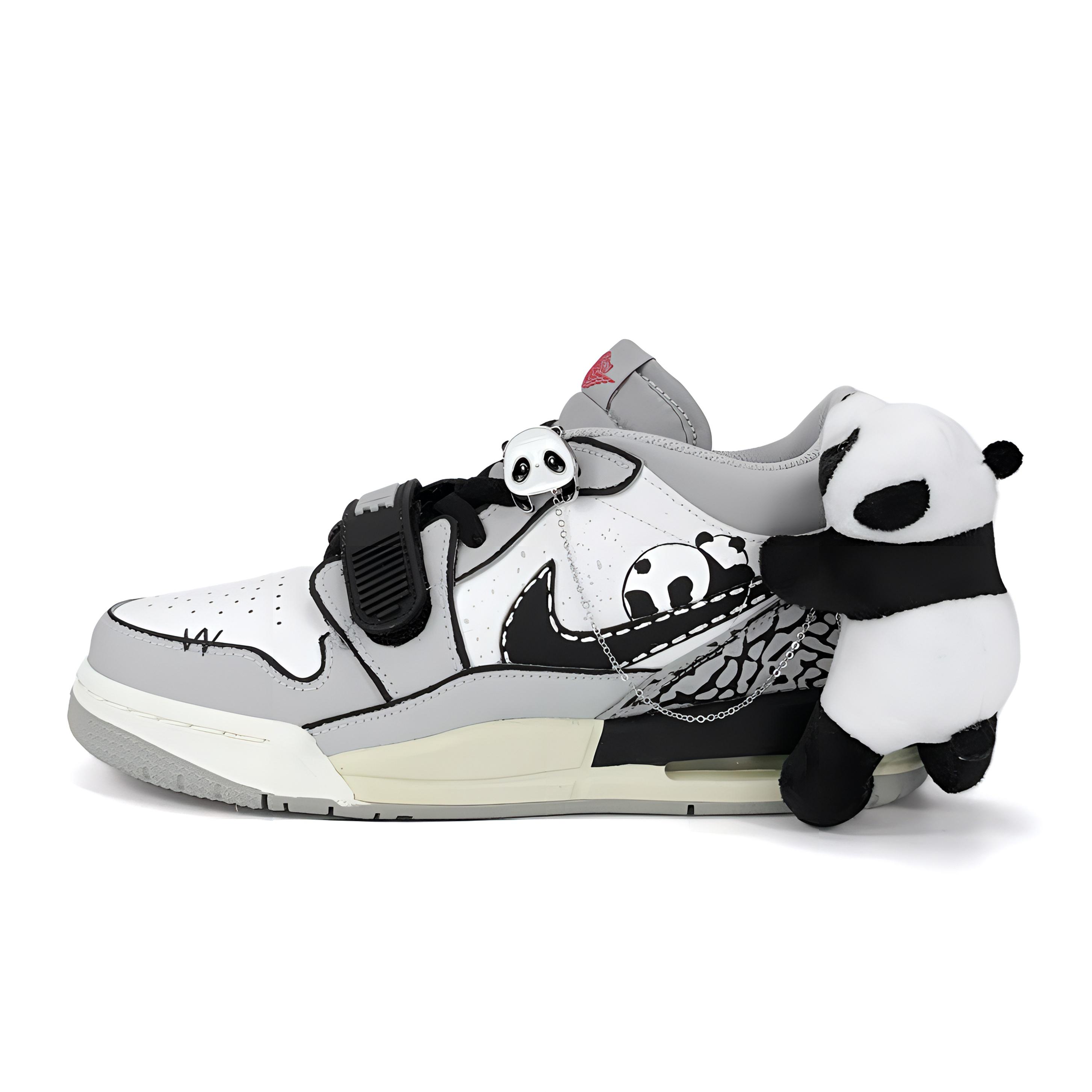 

Jordan Legacy 312 Abrasion Resistant Slip Resistant Low top Vintage Basketball Shoes Unisex White Gray Black CD9054-101(Team405-1) 38