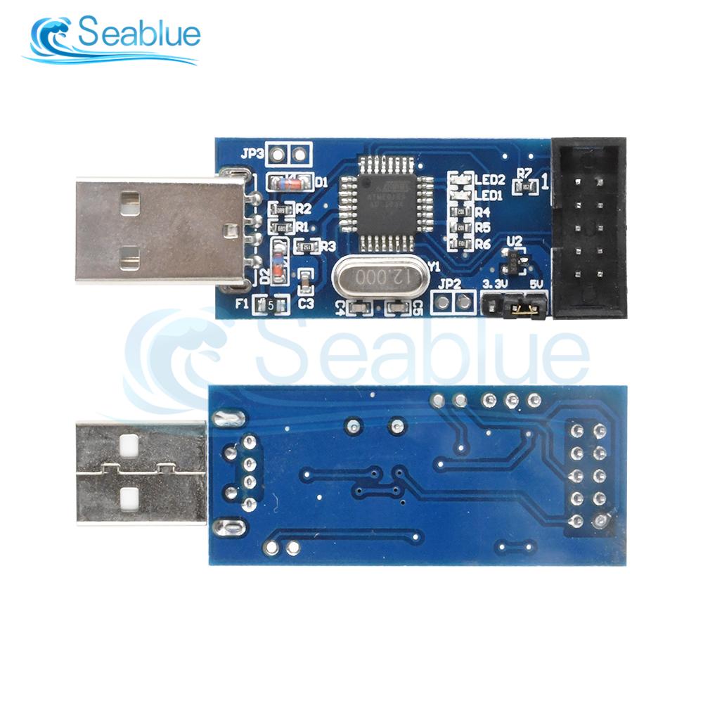 1Set ATMEGA16 ATMEGA32 ISP I/O Mini System Module USBASP USBISP AVR Programmer USB ATMEGA8 ATMEGA128 ATtiny/CAN/PWM With Cable