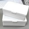 1Pc Korean Acrylic White Storage Box Blind Box Card Korean Photocard Storage Box Photo Card Organizer Compartment Flip Box