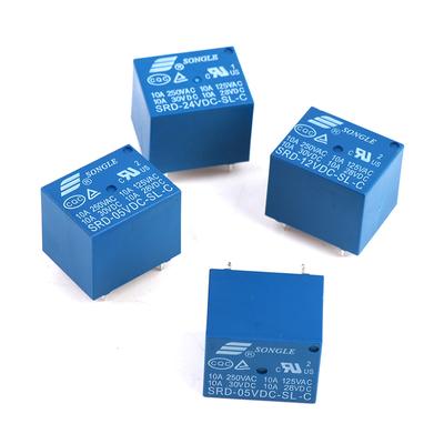 10 Adet Röleler Dc 5V 12V 24V Srd - 250Vac 10A 5Pin Güç Röleleri