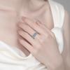 Elegant Vintage Cuban Moissanite Ring: S925 Sterling Silver