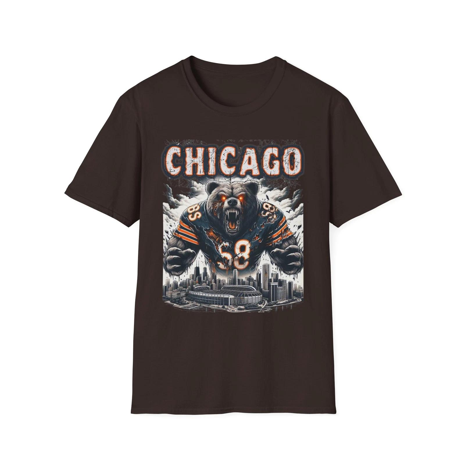 Men s and Women s T-shirts Chicago Bears Horror Mash-Up T-Shirt - Unique NFL Fan Apparel XXXXL