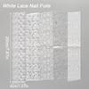 10pcs Elegant Black White Lace Flowers Nail Transfer Foils Stickers Black And White Sexy Lace DIY Charms Nail Art Decoration