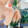 1Pcs Fuzzy Tail Turning Pony Doll Backpack Accessory Creative Cartoon Horse Plush Doll Keychain Cute Bag Pendant