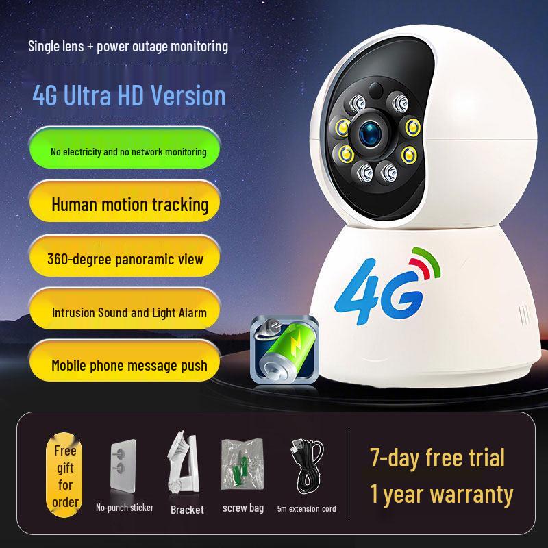 360° Smart WiFi Indoor Wireless Camera with Remote Mobile Monitor and HD Vision