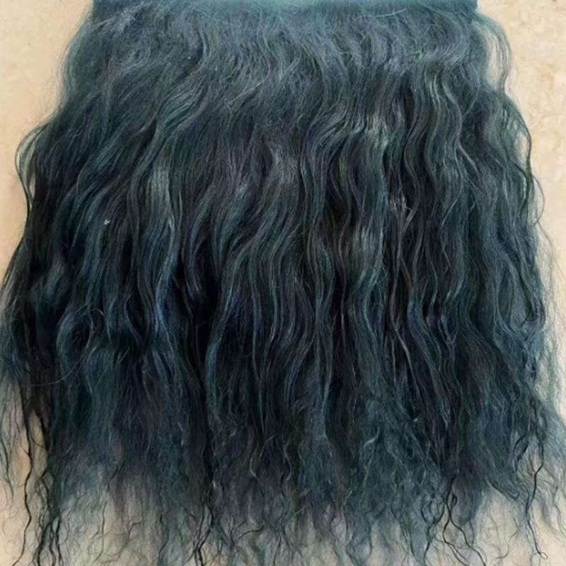 Mongolei Fell Schaffell Wolle Extensions Haarsträhne Lockige Textur Lockige Haarverlängerungen Strapazierfähig Lammfell Fell Puppe Spielzeug Zubehör