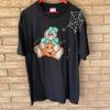 80s 90s Halloween Bear Pumpkin Single Stitch Black T-shirt Sunbelt XL Paint Trim