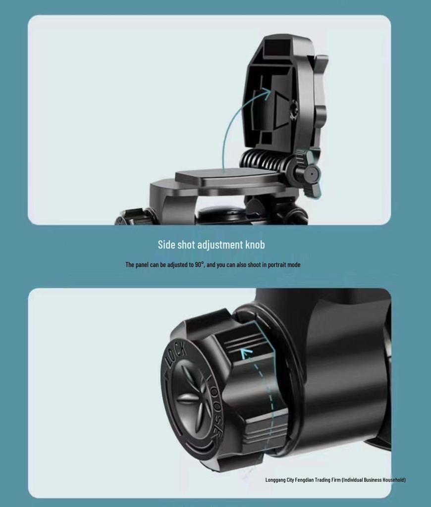 Selfie Stick Tripod with Stabilizer & Fill Light for Mirrorless Cameras and Phones - Perfect for Live Streaming & Outdoor Videos