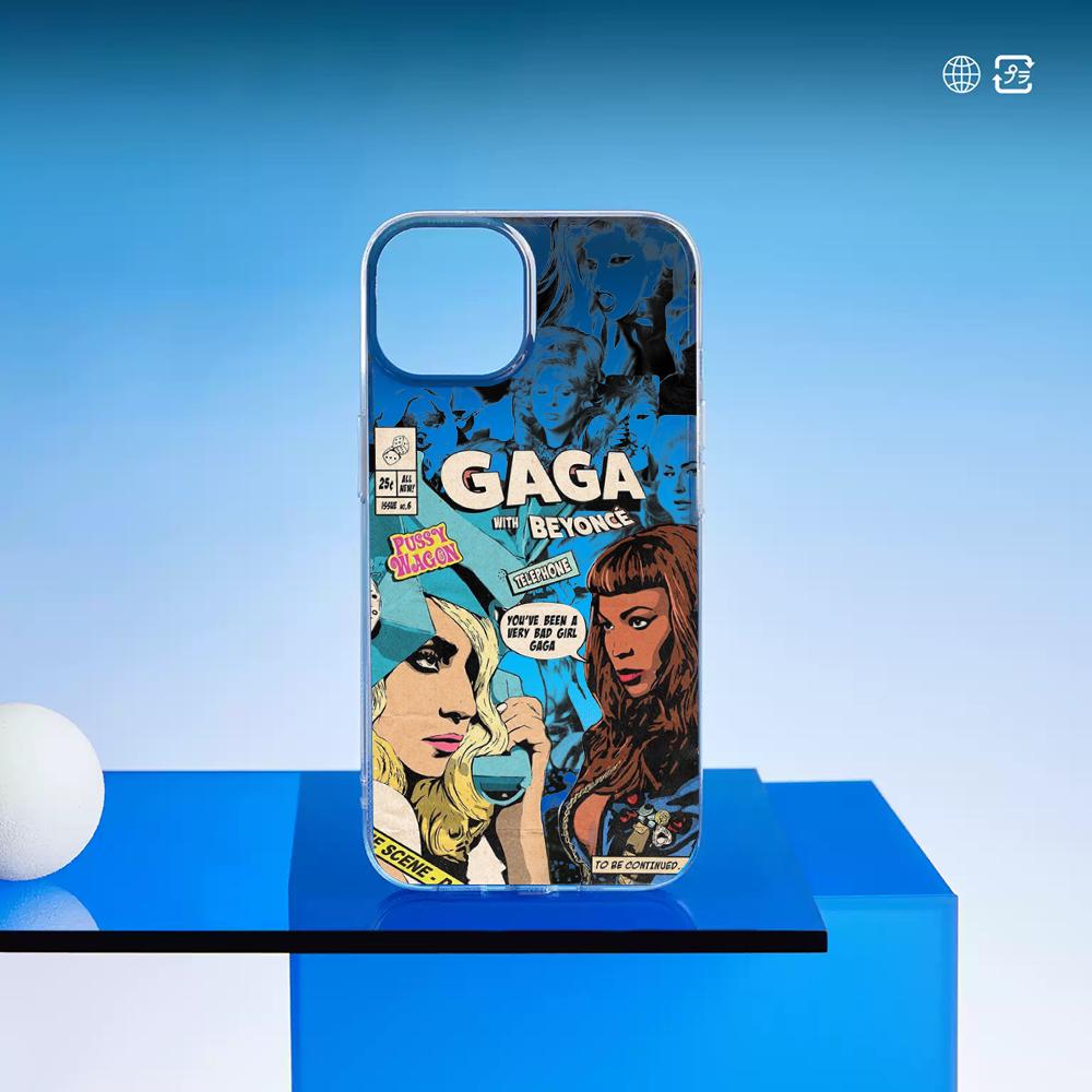 Hot singer Lady gaga mayhem poster Phone Case Laser gradient Transparent Phone Case For iPhone 17 16 15 14 13 12 Pro Max Plus