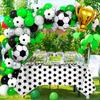 128PCS Football Balloon Wreath Kit Black and White Latex Ballons arch kit for Sports Party soccer champion league foil ballon