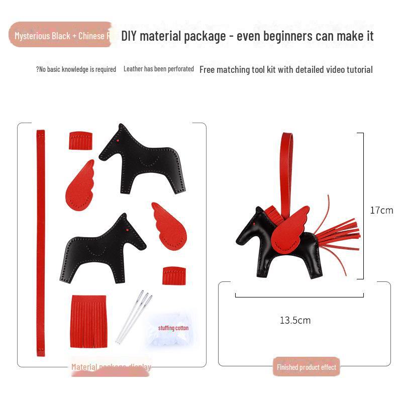 

Брелок Pegasus из натуральной кожи ручной работы для женщин – милый автомобильный аксессуар