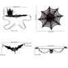 Feathered Headband Bat Hairpin Halloween Headpiece Bat Necklace Halloween Head Chain for Women Girl Style 9 New Arrival