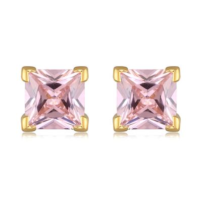 [N1710] - Rose Gold 'Essentiel' Gold Plated Earrings - 6 Mm