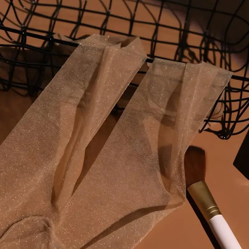 

Ladies Slim Thigh Panty Stockings Shiny Silk Transparent Tights Charming Women Glitter Hosiery Ultrathin Bright Pantyhose Medias Height 150-172cm