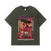 275 GSM Washed T-shirts 100% Cotton Baki V4 Baki Ohma Print Unisex Heavy Cotton T Shirt