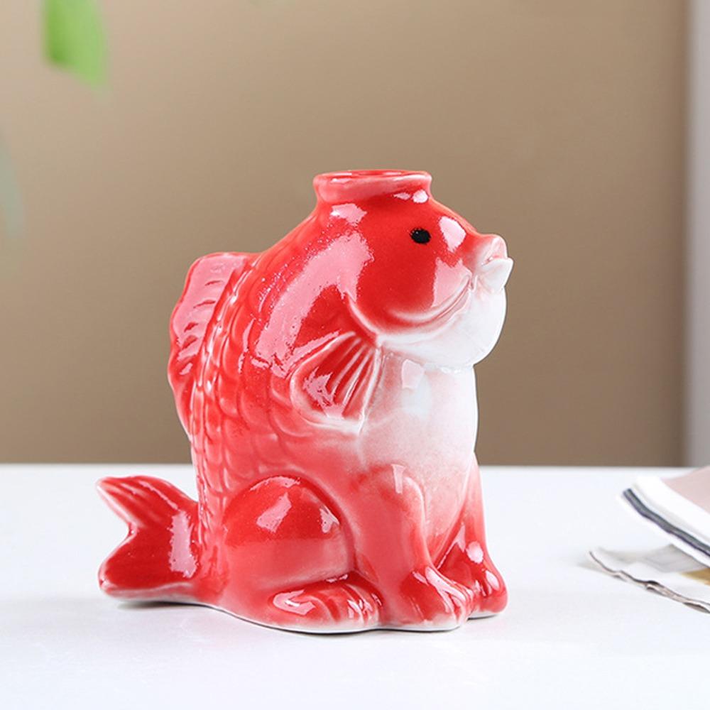 Unique Ceramic Succulent Planter Artistic Plant Pot Ornament Cute Decorative Flower Vase Office красный