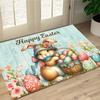 VIKAMA Easter Bunny Egg Welcome Doormat Living Room Bedroom Entrance Rug Non-Slip Washable Floor Mat Home Decor