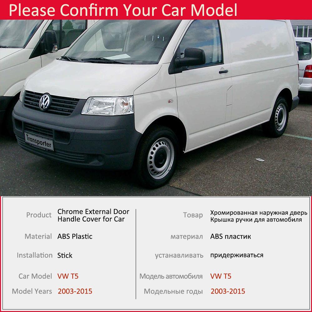 For Volkswagen VW T5 Transporter 2003~2015 Chrome Door Handle Cover Exterior Trim ABS Set Car Stickers Cap Accessories 2004